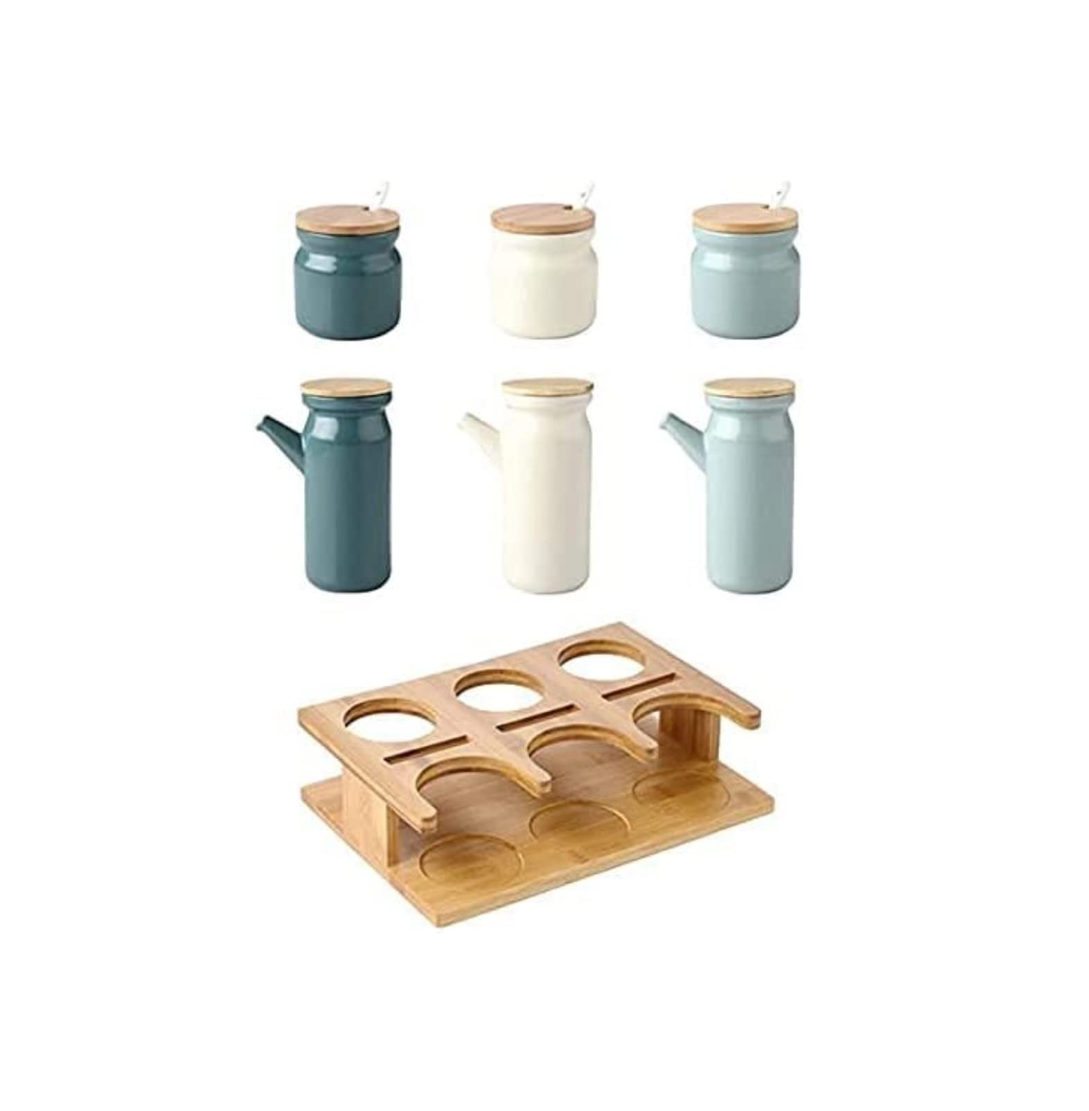 Dosificador de Aceite y Vinagre Dispensador de aceite y vinagre, botellas de aceite Bot 500ml + tarros de condimentos botella de condimento de cocina, botella de vinagre de aceite PotSuit Condimento