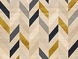 Decowood - Cabecero Natural Estampado Geometrico Zig-Zag en Madera de Pino Gallego - Fabricado a Mano en España - Medidas 160 x 80 cm (Cama 140/150cm)