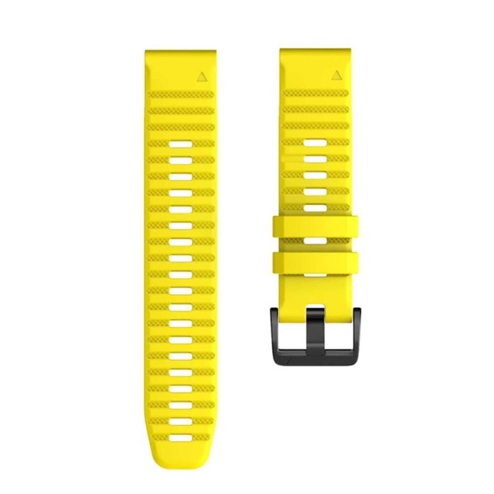 Bracelet Garmin Quickfit 20mm en silicone jaune haute résistance pour modèle Fenix 7S