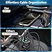 Retractable Car Charger, 120W USB-C Fast Charge Phone Charger for Car, 4-in-1 Dual Type-C Cables & USB-A QC Port, Car Charger for iPhone 17/16/15/14/13 Samsung Travel Essentials Gifts for Women & Men
