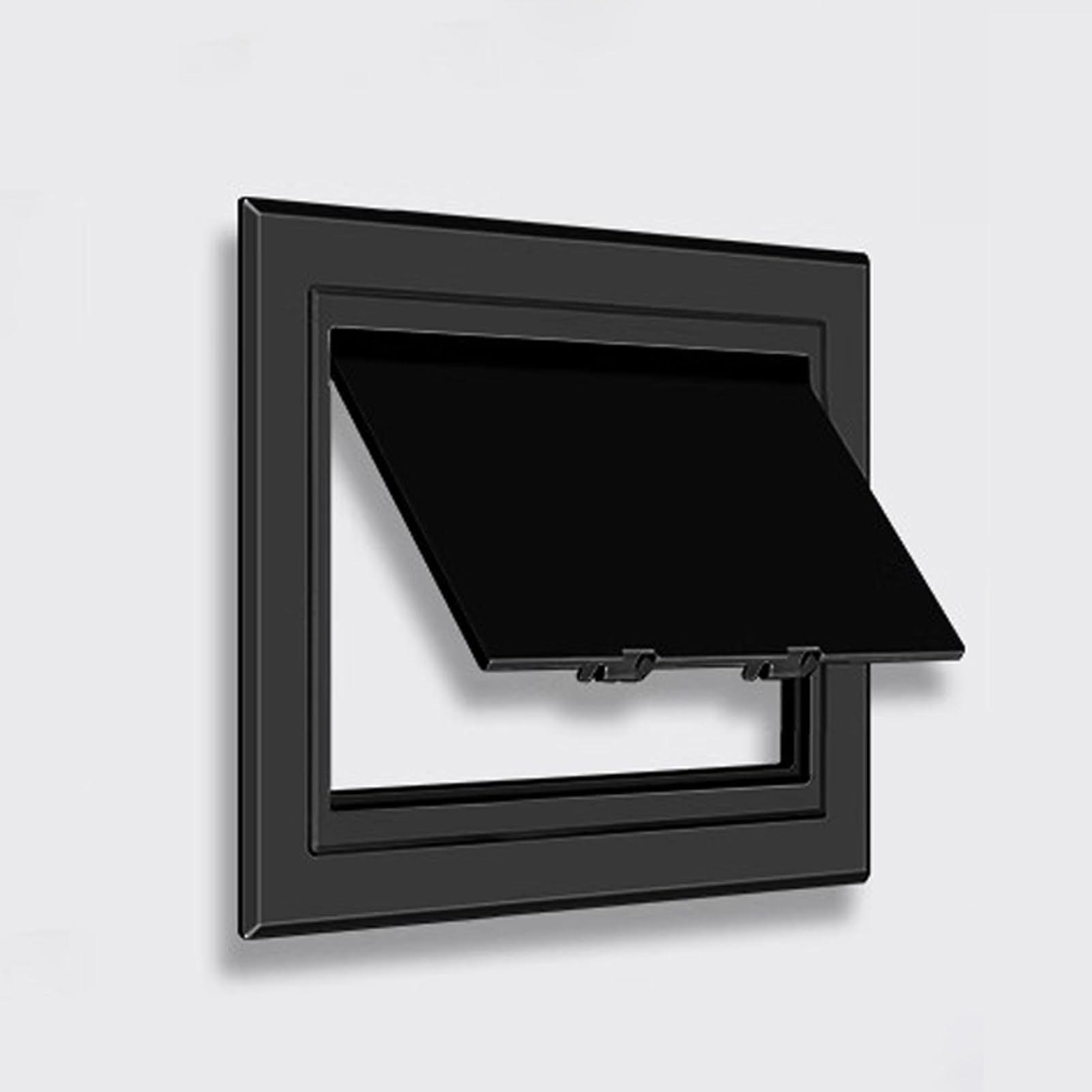 Electrical and Plumbing Service Shaft Door, Bathroom Walls & Ceilings Revision Hole Decorative Cover, Flush-mounted Hidden Access Panel(Black,300x300 mm/11.8x11.8 in)