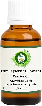R V Essential Pure Liquorice Licorice Carrier Oil 5ml 0.169oz | Glycyrrhiza Glabra 100% Pure and Natural
