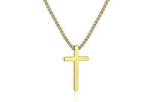 Crucifix Necklace for Men in Gold, Exhibiting Faith and Style