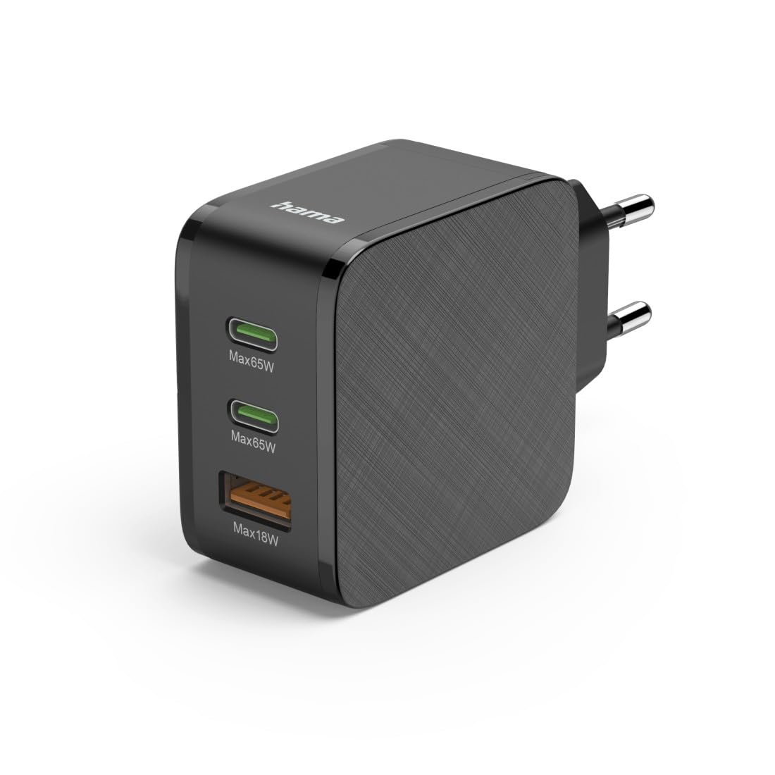 Hama Ladeadapter Ladegerät 2x USB-C PD, 1 USB-A QC, 65 W Schnelllade-Gerät