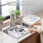 Collapsible Wash Basin with Drying Rack & Drain Plug, Gray - Image 3
