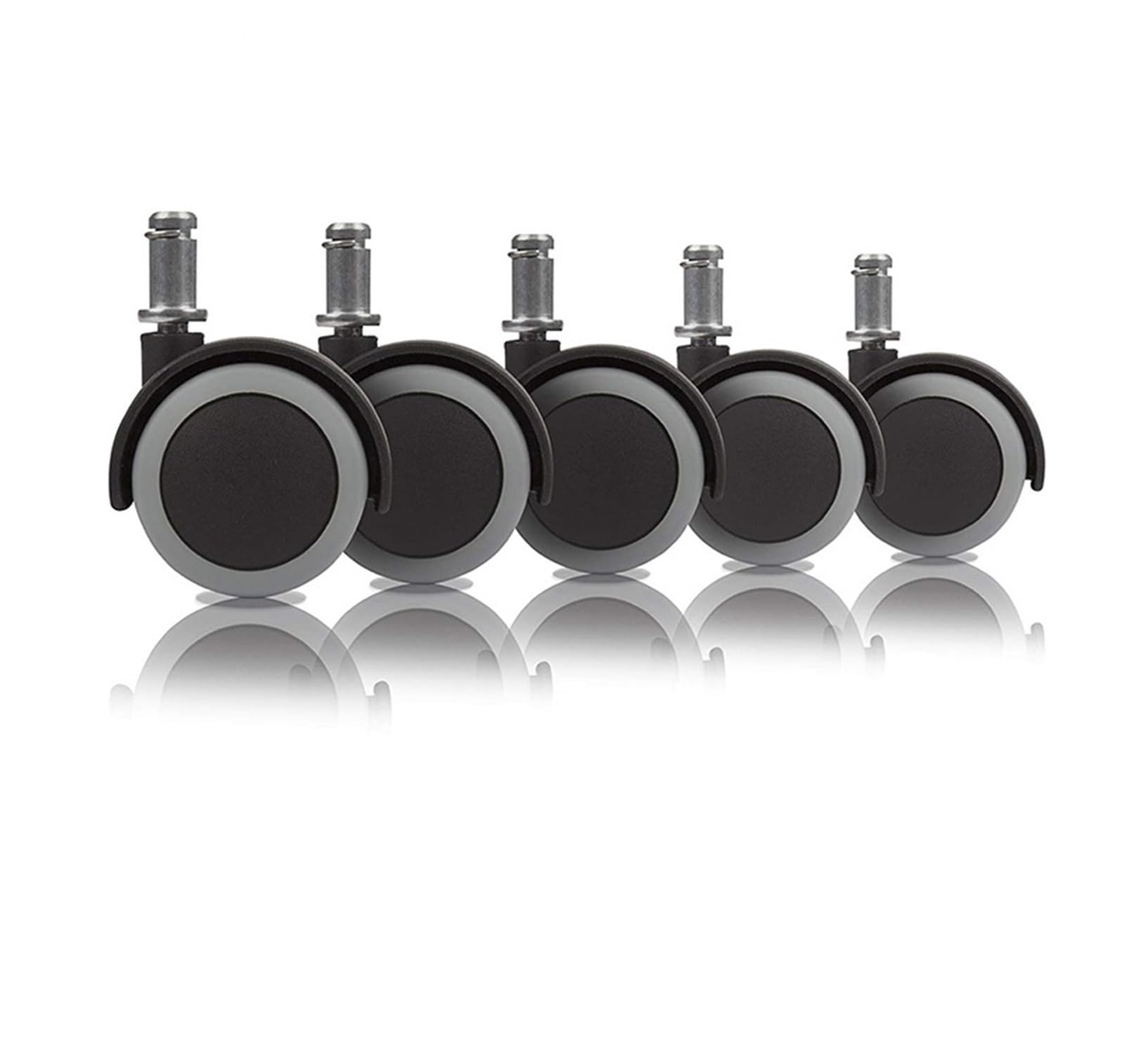 5 roues muettes universelles 50 kg 2 pouces; Chaise de bureau de remplacement roulette pivotante roulettes roulantes matériel de meubles (Color : Gray)