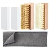 YUNNIAN Naturfaser Leder Nubuk Waschset 5-teiliges Tragbares Werkzeug Für Schuhe Geldbörsen Auto Polsterpflege Leder Und Nubuk Reparaturset