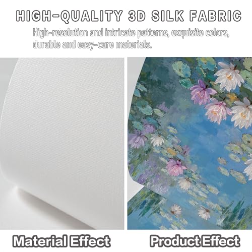 Papier peint paysage naturel nénuphars bleu-vert pour décoration murale