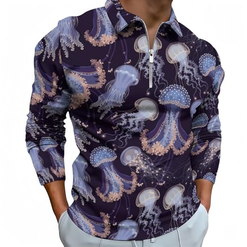 T-shirt de golf d'automne décontracté à manches longues pour homme actif