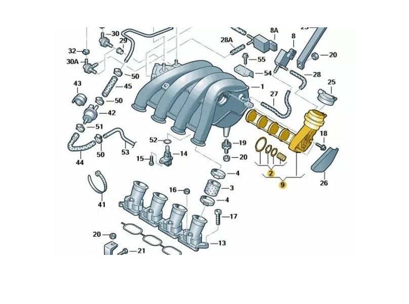 Actionneur sous vide à membrane diaphragme 1.6,1.8,2.0 BVY BVZ BLX BMB ADR APT ARG 06B133619A, 06B133619B, 06B133619C, 06B133619D, 2306933111