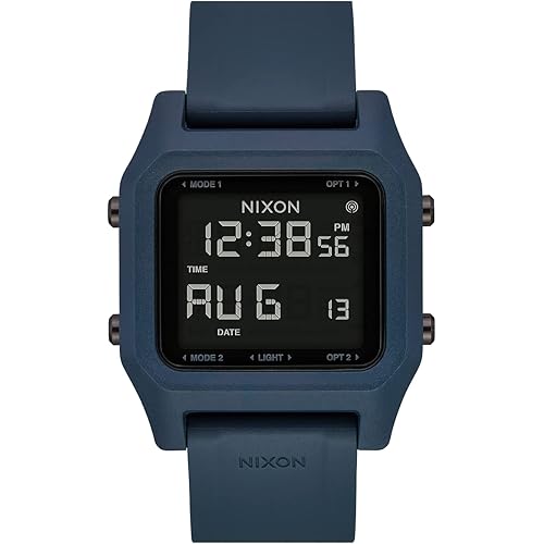 NIXON Staple A1309-100m Water Resistant Men's Digital Sport Watch (38mm Face, 22mm PU/Rubber/Silicone Band) - Made with #Tide Recycled Ocean Plastics