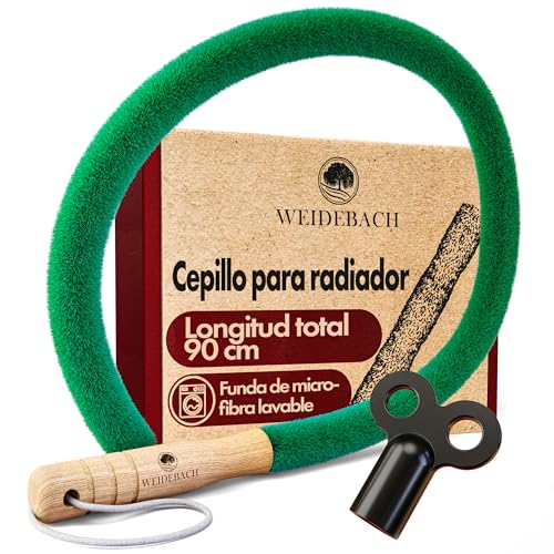 Weidebach® Cepillo para Radiadores V. 2.0 90 Cm Longitud Total / 75 Cm Cepillo De Microfibra, Cepillo Limpiar Radiadores Sin Pelo Animal, Cepillo para Radiadores Que Llega A Todos Los Rincones