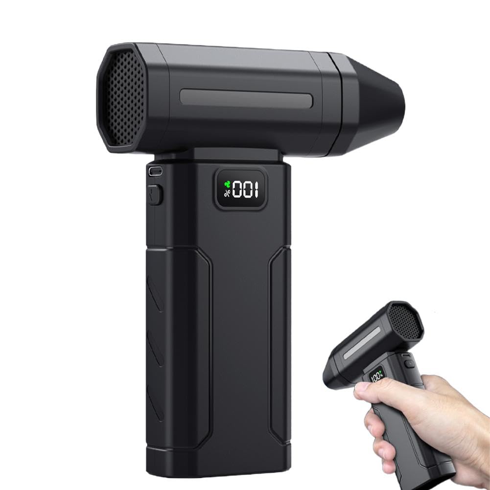 Dépoussiéreur électrique, 150000 tr/min, souffleur d'air turbo mini sans fil, dépoussiérant électrique rechargeable à air comprimé, outil manuel de déneigement pour ordinateur, clavier, maison