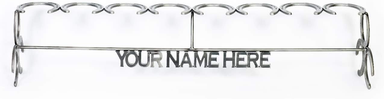 Rustic Custom Name Horseshoe Boot Rack - The Heritage Forge - Image 2