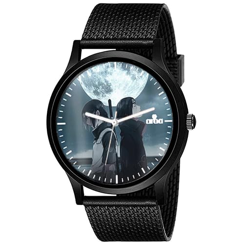 AROA Watch New Watch for Itachi Uchiha & Moon Model : 1240 Black Metal Type Analog Black Strap Watch Blue Dial for Men Stylish Watch for Boys- (B0CPCVPN3J) Amazon Price History, Amazon Price Tracker