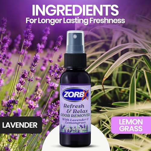 Image of ZORBX Refresh & Relax Lavender Lemongrass Odor Remover Spray 2 Oz