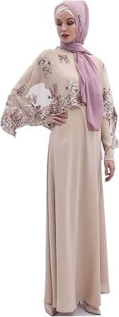 Muslim Womens 2 Piece Outfit Set Long Dress Women Dubai Dress Kaftan Abayas with Cloak