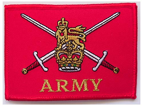 The England Store British Army Badge Patch. Embroidered Army Crest Iron on Sew on Patch