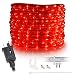 WYZworks 150' feet Red LED Rope Lights - Flexible 2 Wire Accent Holiday Christmas Party Decoration Lighting