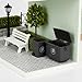 LOGOFUN 2pcs Doll House Miniature Trash Can Mini Garbage Can Model Tiny Trash Bin Scene Prop for Dollhouse Furniture Accessories - Black 5.60x4.10x3.00cm/2.20x1.6x1.1in 2.80x4.10x3.00cm/1.1x1.1x1.6in