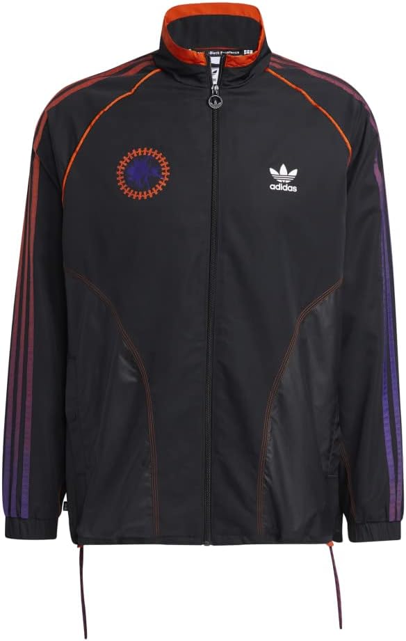 orange and white adidas jacket