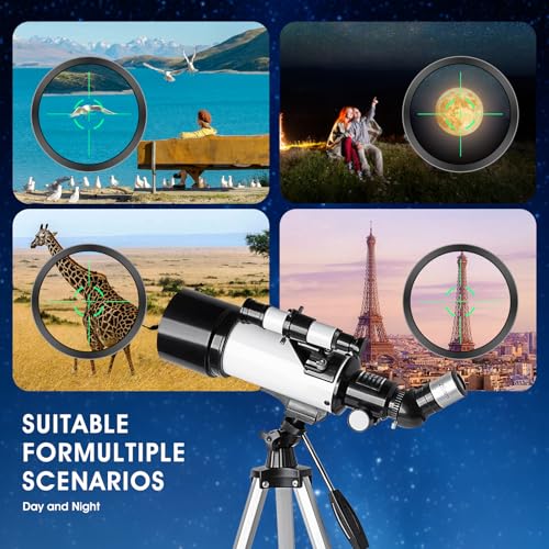 image for FASHIONARI Telescope for Kids Adults Beginners,70mm Aperture 400mm Foc