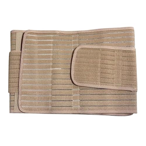 Image of UPGENT Postpartum Back Brace Lumbar Support Belts for Women Plus Size Widened Waist Trainer Shaper Belly Band Compression Abdominal Strap Corset(Beige,Large)