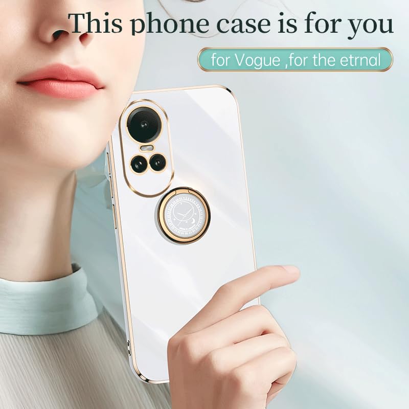 WOKEZ Telefonfodral för Oppo Reno10/Reno 10 Pro – Lyxigt Skydd Vit