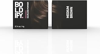 BOLDIFY Hairline Powder - Root Touch Up Hair Color for Gray Coverage - Bald Spot Concealing Hair Powder for Women and Men - 24-Hour Stain-Proof - Medium Brown