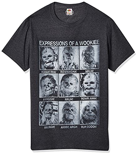 T-Shirt Star Wars Chewie Expressions pour homme col rond confortable