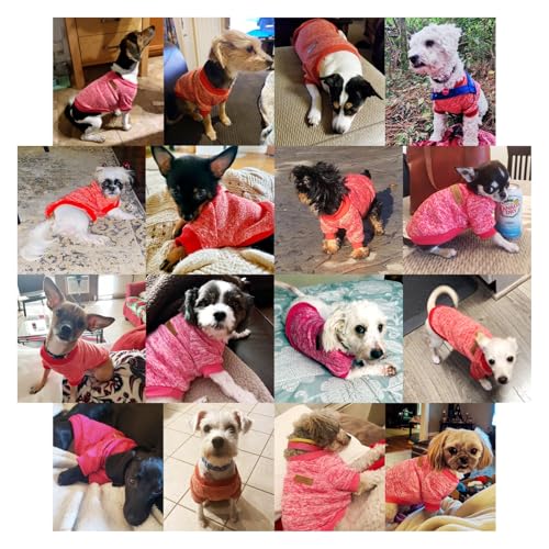 Image of Dog Sweaters for Small Dogs, Soft Fleece Puppy Clothes, Warm Winter Coat