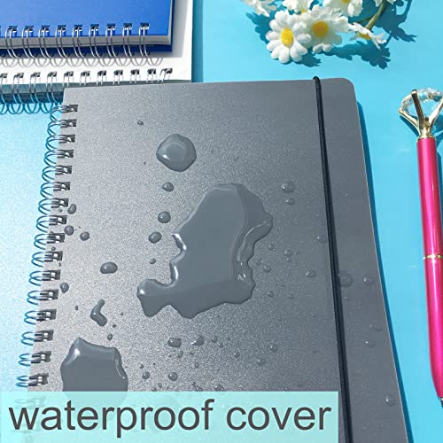 Rhuyoshn Caderno de notas Cornell: Cadernos espiral A5, pacote com 3 blocos Steno, blocos de notas e