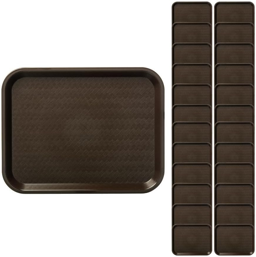 - CT101469 Cafe Standard Plastic Cafeteria/Fast Food Tray, NSF Certified, BPA Free, 14" Length x 10" Width, Chocolate (Pack of 24)