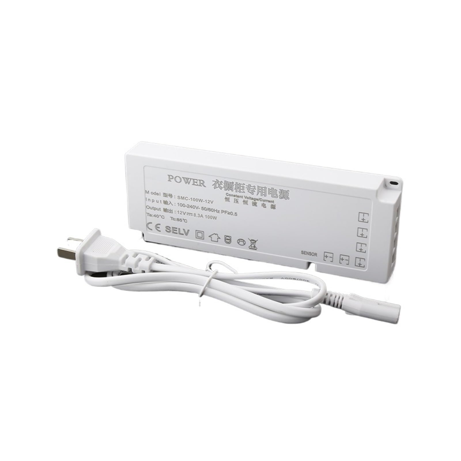 Alimentation 12V 100W compacte à tension constante pour armoire et luminaires