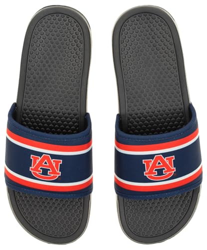 Image of FOCO NCAA Printed Team Logo and Color Stripes Comfortable Slide Sandals