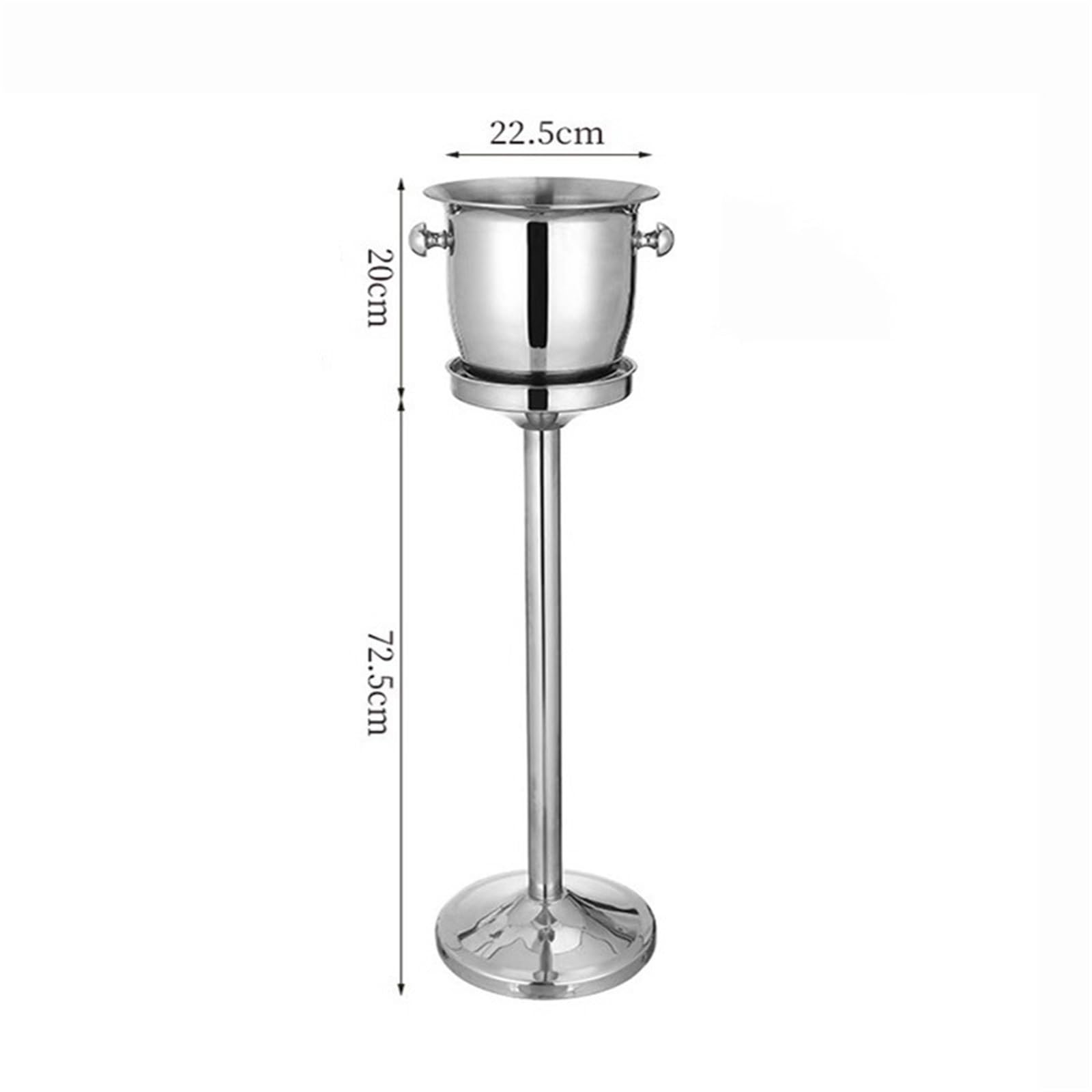 Soporte de Acero Inoxidable for cubitera Hielo, contenedor Cubitos for Vino, Cerveza, Karaoke, Bar, Barbacoa, Fiestas y Bodas para Botellas de Vino o champán