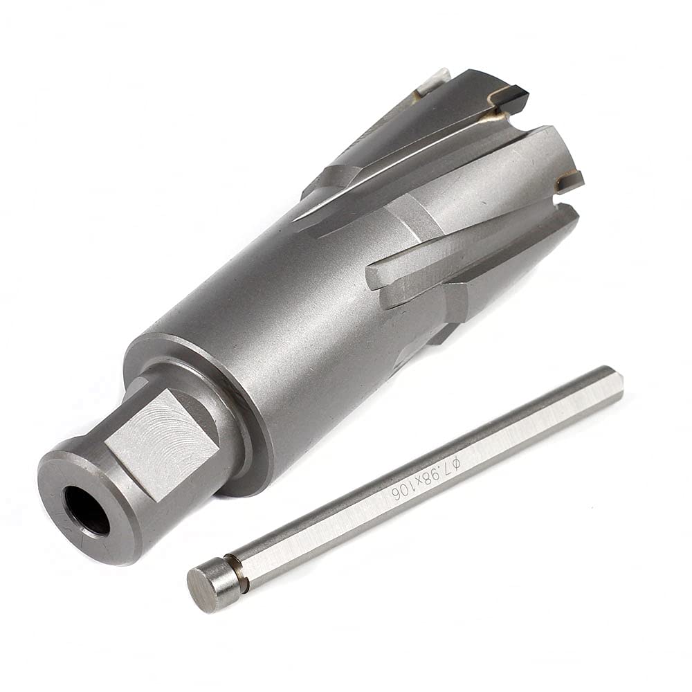 JESTUOUS 3/4 Inch Weldon Shank Annular Cutter - 1-1/16 Cutting Diameter, 2 Inch Depth TCT Metal Drill Bit