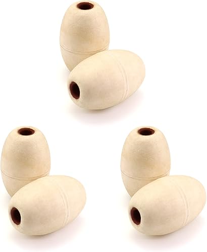 QWORK Flotador de agua ovalado, paquete de 6, agujero de 12 pulgada, 3.5 x 5.5 pulgadas, para piscinas, cuerdas de esquí acuático, líneas de