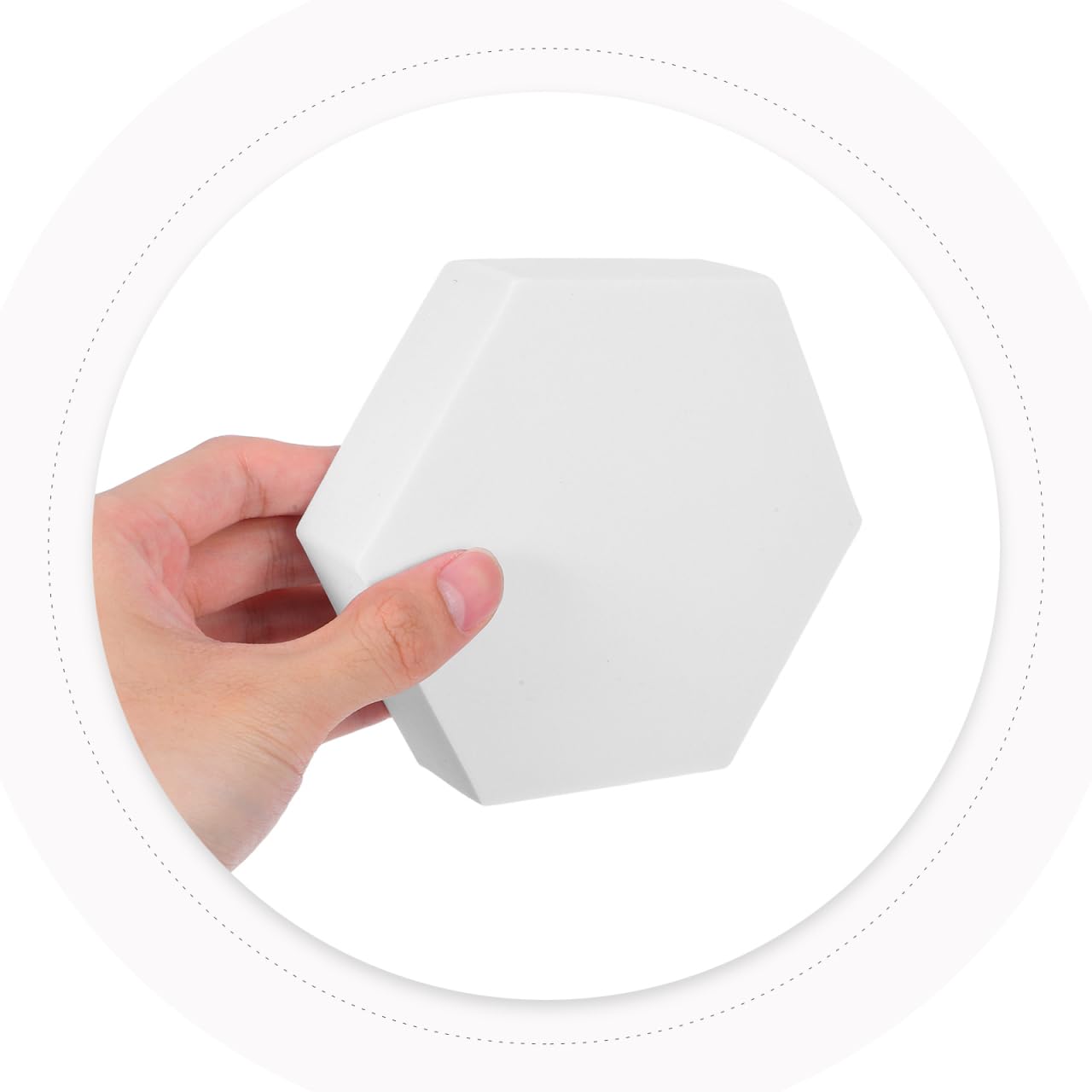 STOBAZA Set 8 Cubi Geometrici in Schiuma Bianchi Per Fotografia Accessori Leggeri Per Props Gioielli Cosmetici Decorazione Studio Fotografico
