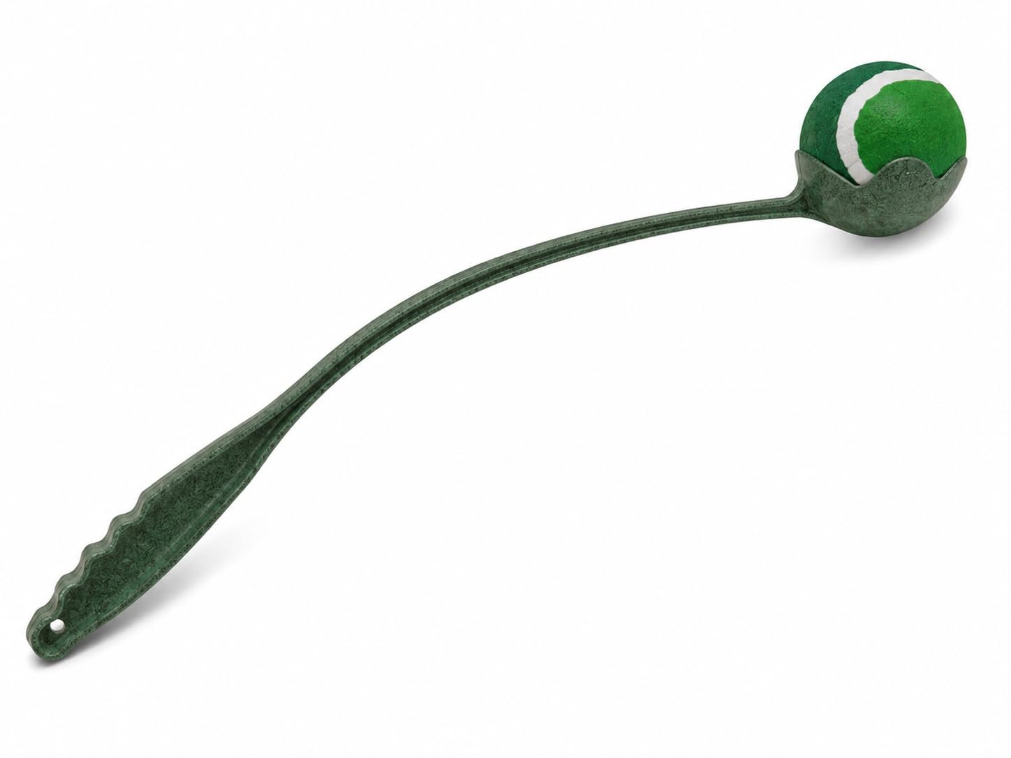 Pet Guru Dog Ball Launcher with Ball Included, 47 cm Ergonomic Handle, Interactive Fetch Toy for Indoor and Outdoor Play (Green)