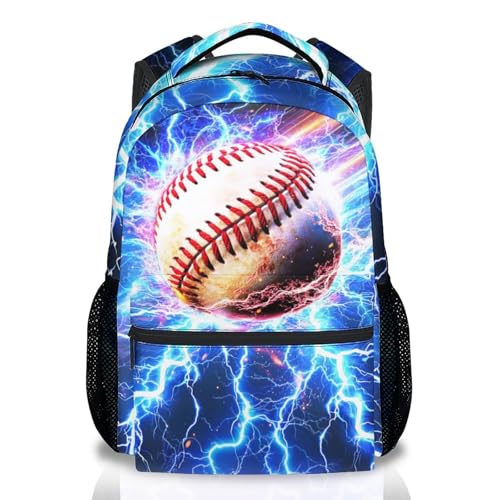 PoshWrap Baseball Backpack for School Kids Backpacks for Boys Teens - Large Capacity Sports Bookbag Gifts for Elementary Middle Primary Students (17 Inch)