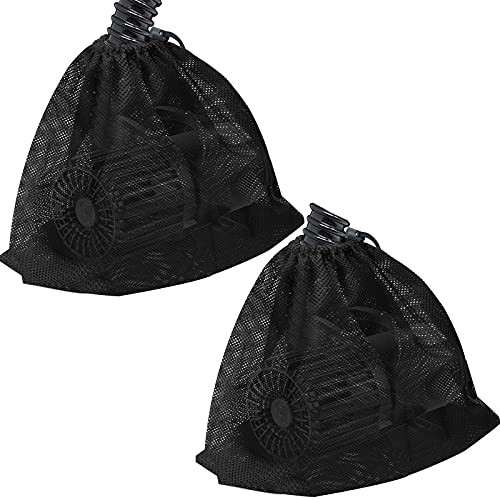 Hecaty 2 Pcs 12.2" x 15.9" Pump Barrier Bag, Pond Pump Filter Bag, Black Media Bag Large Pump Mesh Bag for Outdoor Water Ponds Filters (2Pcs-12.2"x 15.9") by Hecaty - Used condition - US$7.19