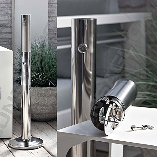 Cendrier d'extérieur en acier inoxydable et zinc Anti corrosion (LA FACTURE DOIT ÊTRE DEMANDÉE AU MOMENT DE LA COMMANDE - ENVOYER LE NUMÉRO DE TVA)