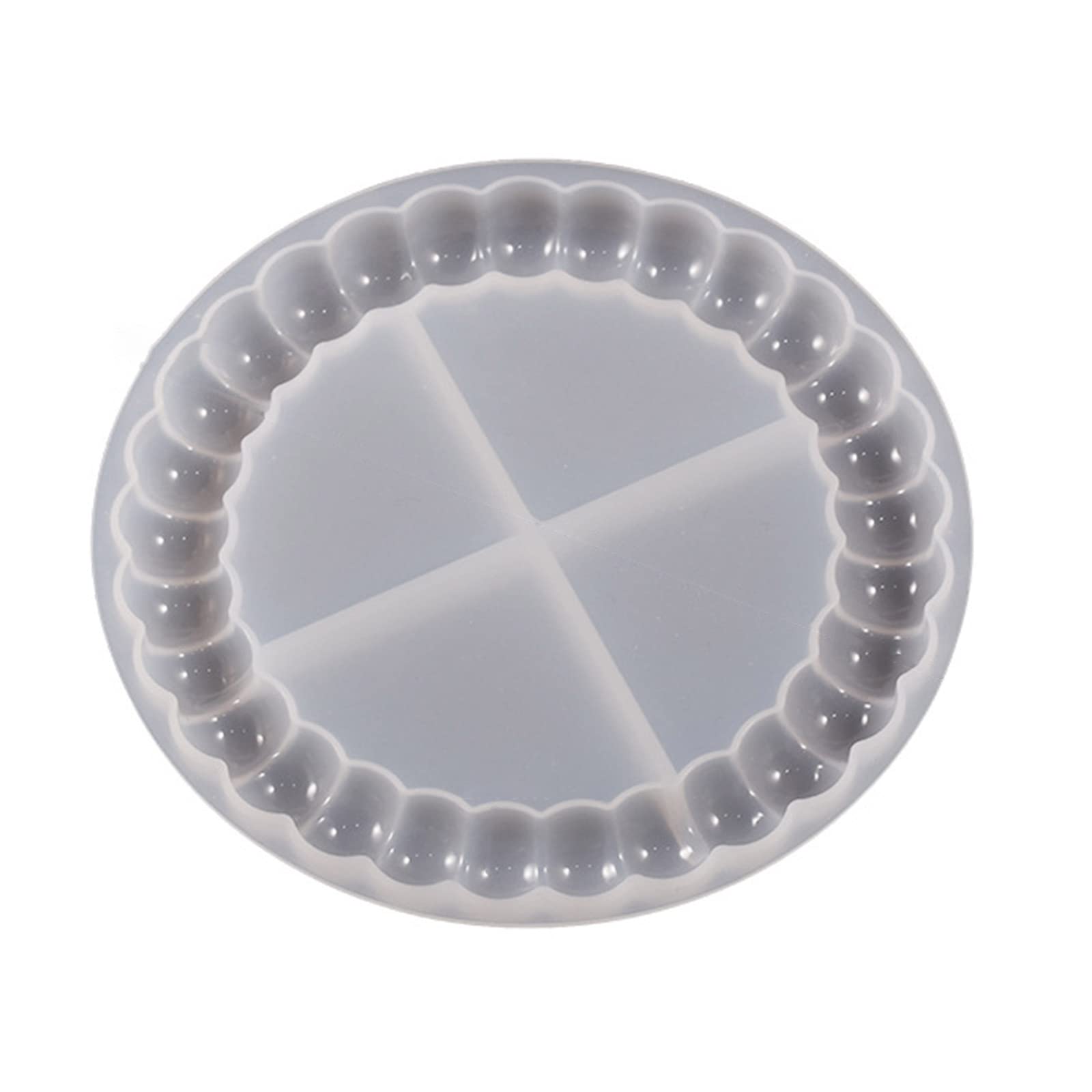 NEWFT Half Bead Round Silicone Mold Cup Mat Mold Epoxy Casting Mold for Resin Home Decor