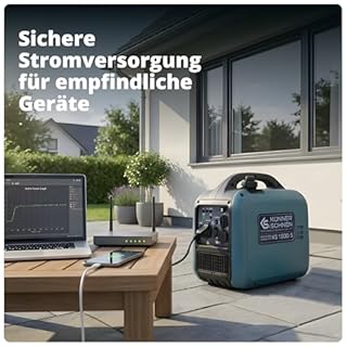 K&S Könner&Söhnen KS 1900i S Inverter-Generator 2,0 kW, Stromerzeuger Inverter mit schallgedämpftem Gehäuse, Notstromaggregat Benzin mit Kupferwicklung, Generator Inverter mit 2 USB-Ausgängen