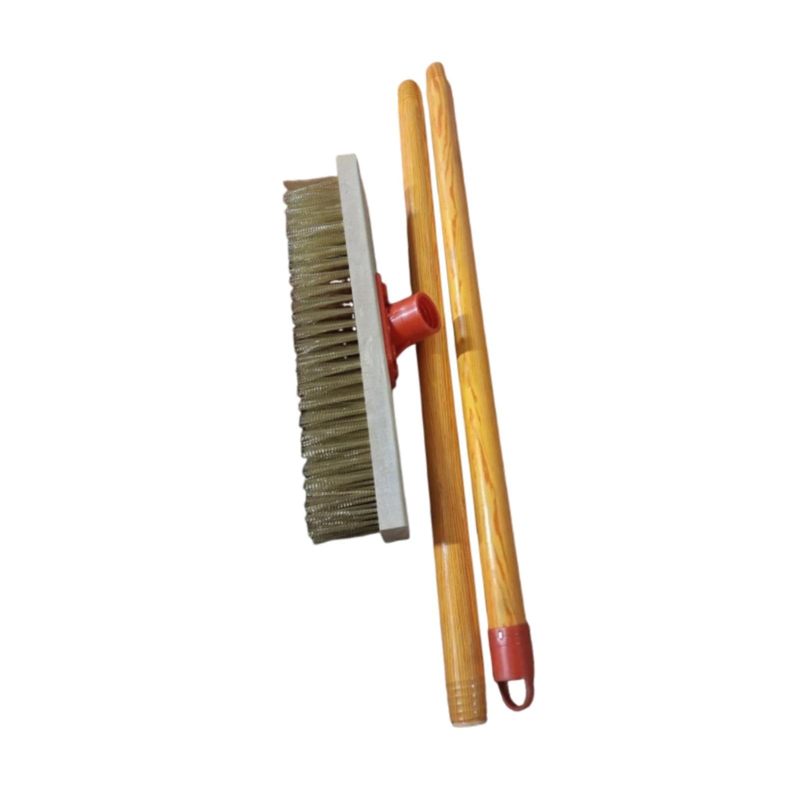 Brosse de sol à poils métalliques brossage ultra efficace des terrasses en pierre