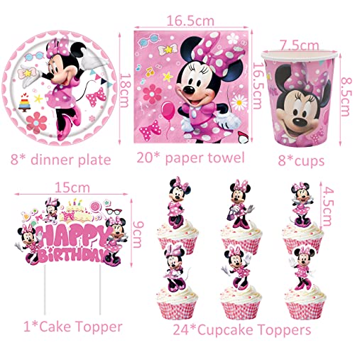 Minnie's Stoviglie di Compleanno Set 63pcs