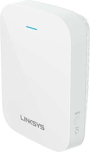 Linksys WiFi Extender, WiFi 6 Range Booster, Dual-Band Booster, Internet Repeater, 2,000 Sq. ft Coverage, Speeds up to (AX1800) 1.8Gbps - RE7310