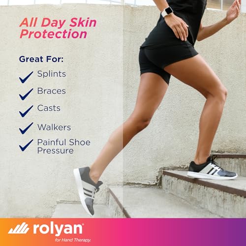 Image of Rolyan Non-Latex Moleskin Roll, 3 inch x 5 yards, Beige, Padding with Paper Backed Adhesive, Cut to Fit for Splints, Braces, and Casts, Soft Flexible Tape for Blister Prevention & Skin Protection