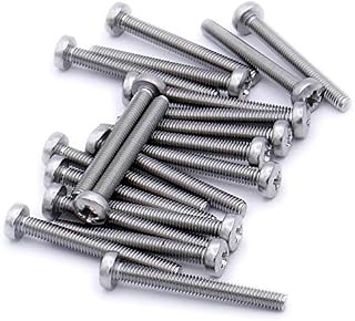 M4 (4mm x 40mm) Pozi Pan Machine Screw (Bolt) - Stainless Steel (A2) (Pack of 20)